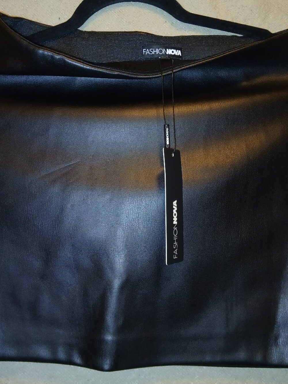 Faux leather skirt